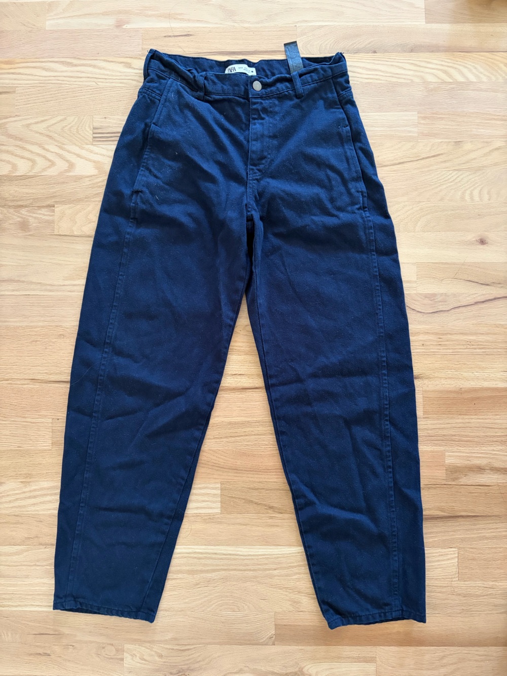 Zara Women’s Dark Blue Wide Leg Jeans, size 4